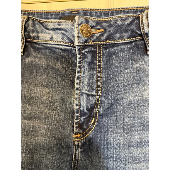 Silver Jeans Elyse Bootcut Jean (16) Mid Rise Distressed Stretch cowgirl - Picture 3 of 11